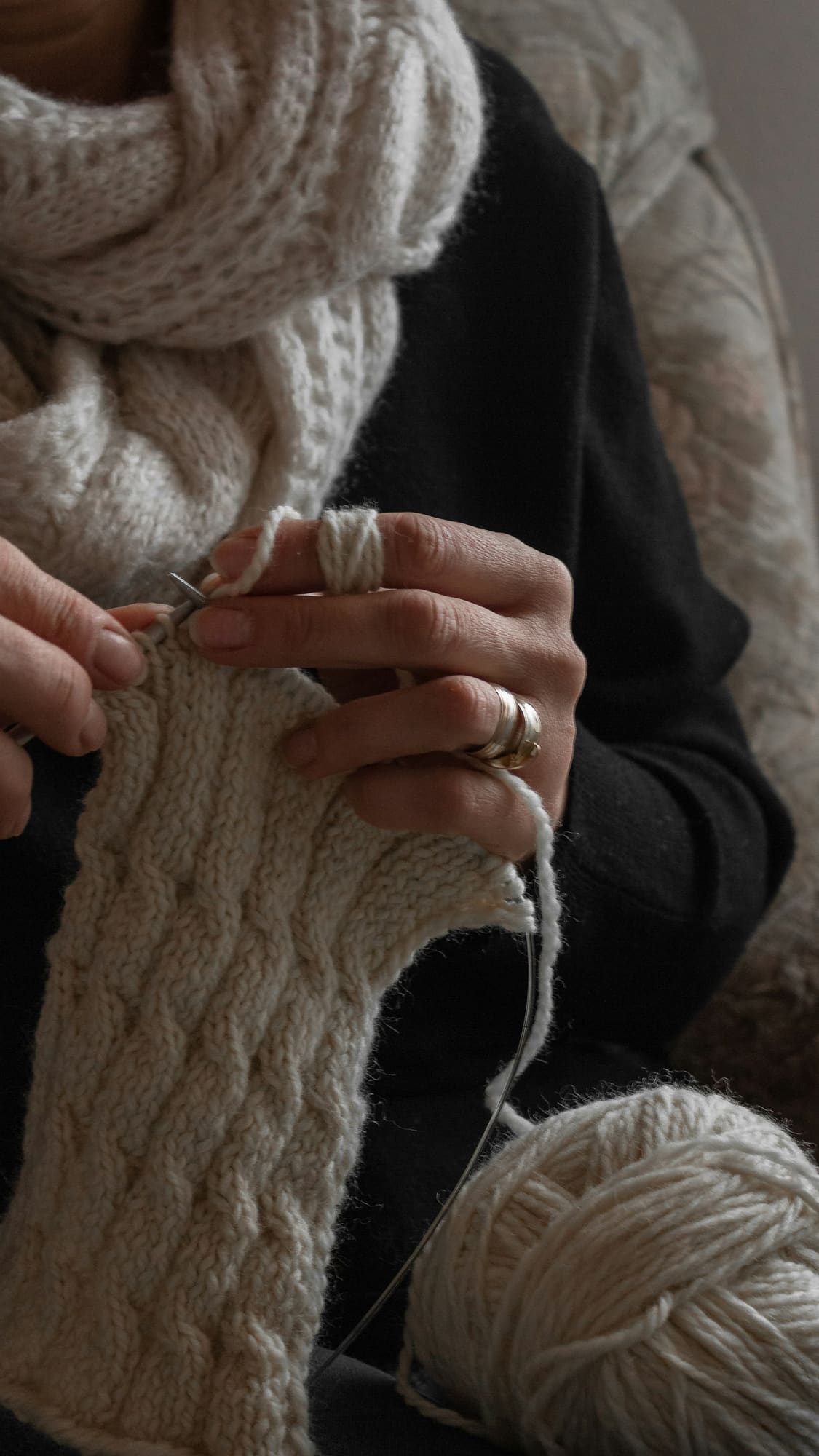 Sciarpa artigianale in lana d'alpaca